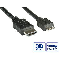 Roline VALUE HDMI High Speed kabel sa mrežom, TIP A (M) - TIP C (M) (mini), 2.0m