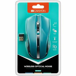 2.4Ghz wireless Optical  Mouse with 4 buttons, DPI 800/1200/1600, green