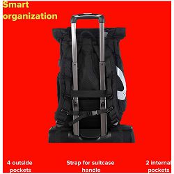 CANYON RT-7, Laptop backpack for 17.3 inch, Product spec/size(mm): 470MM(+200MM) x300MM x 130MM, Black, EXTERIOR materials:100% Polyester, Inner materials:100% Polyester, max weight (KGS):