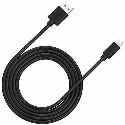 CANYON MFI C48 Lightning USB Cable for Apple (C48), round, PVC, 2M, OD:4.0mm, Power+signal wire: 21AWG*2C+28AWG*2C,  Data transfer speed:26MB/s, Black.  With shield , with CANYON logo and CANYON packa