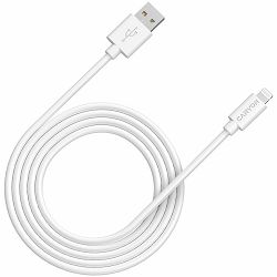CANYON MFI C48 Lightning USB Cable for Apple , round, PVC, 2M, OD:4.0mm, Power+signal wire: 21AWG*2C+28AWG*2C,  Data transfer speed:26MB/s, White.  With shield , with CANYON logo and CANYON package.  
