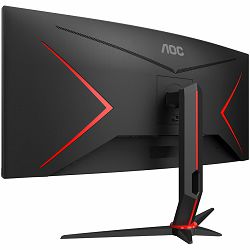 AOC CU34G2X 34 Curved Frameless Immersive Gaming Monitor, UltraWide QHD 3440x1440, VA Panel, 1ms 144Hz Freesync, Height Adjustable, 3-Yr Zero Dead PixelsColor Black/Red DisplayPort, HDMI, USB 3.0