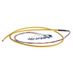 NFO Fiber optic pigtail LC UPC, SM, G.652D, 900um 1.5m, 12pcs, Jacketed