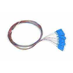 NFO Fiber optic pigtail SC UPC, SM, G.657A1, 900um, 1m, 12 colors