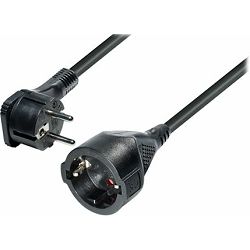 Transmedia CEE 7 7 flat plug - extension cable with angle plug