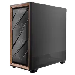 ANTEC Flux midi-ATX okno leseno črno/rjavo gaming ohišje