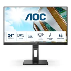 AOC IPS 23,8" 24P2QM, HDMI, DVI, DP, USB3.0, pivot