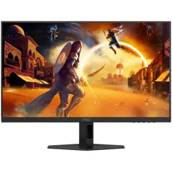 AOC Monitor Gaming 24G4XE 23.8” FAST IPS, 16:9, 1920x1080 3H, 180Hz, 0.5ms, 300 cd/m2, 1000:1, Audio, HDMI, DP, VESA, 3-sided frameless, G-SYNC Compatible + Adaptive Sync, 2 W x 2, Tilt, Black-Red, VE