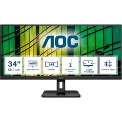 AOC U34E2M, 34", 2xHDMI, DP, 21:9, WQHD, 100Hz