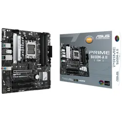 ASUS PRIME B650M-A II-CSM AM5 mATX MB - AMD B650 4xDIMM DDR5 2xM.2 4xSATA PCIe 5.0 2.5Gb Ethernet 1xD-SUB 1xDisplayPort 1xHDMI with Aura Sync support