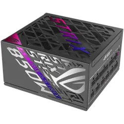 ASUS ROG Strix 850W Platinum PSU, ATX 3.1 compatible, PCIe Gen 5.0 ready, Fully modular, 80 Plus Platinum, GaN MOSFET, "GPU-FIRST" Patented-Intelligent Voltage Stabilizer, Dual ball fan bearings, 0dB 