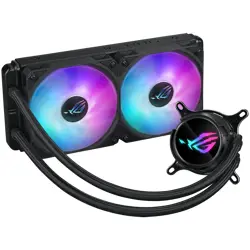 ASUS ROG Strix LC III 240 ARGB all-in-one liquid CPU cooler with latest generation Asetek’s Gen7 v2 pump and dual ROG 120 mm ARGB radiator fans