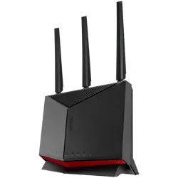 ASUS RT-BE86U BE6800 Dual-Band WiFi 7 (802.11be) Gaming Router, 4096-QAM, 160 MHz channel, 10G port and quad 2.5G ports, Multi-link operation (MLO), AI WAN detection, AiMesh support, network security,