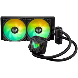 ASUS TUF Gaming LC II 240 ARGB all-in-one liquid CPU cooler with Aura Sync and two TUF Gaming 120mm ARGB radiator fans