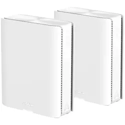 ASUS ZenWiFi BQ16 (2-pack) BE25000 Quad-band WiFi 7 (802.11be) Mesh System, Dual 10G ports, Smart Home Master with multi-SSID for IoT, VPN and parental controls, Subscription-free network security, Ai