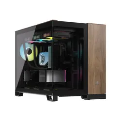 Case Corsair 2500X M-ATX TG Black/Walnut Wood