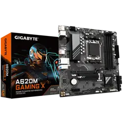 GIGABYTE A620M GAMING X, DDR5, SATA3, USB3.2Gen2, DP, AM5 mATX.