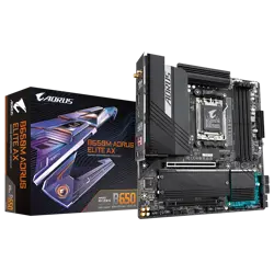 GIGABYTE B650M AORUS ELITE AX, DDR5, SATA3, USB3.2Gen2x2, DP, 2.5GbE, WiFi 6E, AM5 mATX