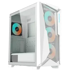 GIGABYTE C301 GLASS USB 3.1 Gen2 Type-C ARGB Illuminated Case, E-ATX White