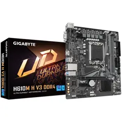 GIGABYTE MB LGA1700 H610 2 x DDR4 1 x M.2 4 x SATA 1 x D-Sub port 1 x HDMI port Micro ATX