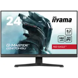 IIYAMA Monitor LED G2470HSU-B6 Fast IPS 1920 x 1080 @180Hz  0.2ms 300 cd/m² 1000:1 HDCP HDMI DP 4xUSB Hub 3.2 tilt