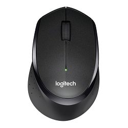 Logitech M330 Silent Plus, optički miš, crni