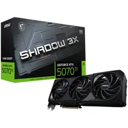 MSI Video Card Nvidia GeForce RTX 5070 TI 16G SHADOW 3X OC (16GB GDDR7/256bit, PCI-E Gen5, 3x DP 2.1, 1x HDMI 2.1, 1x 16-pin Power Connector, Retail)