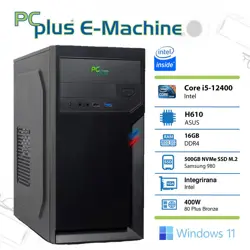 PCPLUS E-machine i5-12400 16GB 500GB NVMe SSD Windows 11 Home namizni računalnik