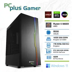 PCPLUS Gamer Ryzen 5 5600X 16GB 1TB M.2 NVMe SSD GeForce RTX3050 8GB Windows 11 Home gaming namizni računalnik  