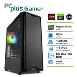 PCPLUS Gamer Ryzen 5 5600X 16GB 1TB SSD GeForce RTX 3060 12GB gaming namizni računalnik