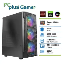 PCPLUS Gamer Ryzen 5 7600 32GB 1TB NVMe SSD RTX 4060 8GB gaming namizni računalnik