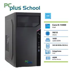 PCPLUS School i5-14400 16GB 500GB NVMe SSD Windows 11 PRO EDU namizni računalnik