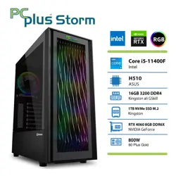 PCPLUS Storm i5-11400 16GB 1TB NVMe SSD GeForce RTX 4060 DDR6 8GB RGB gaming namizni