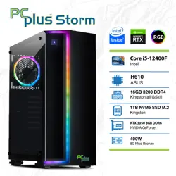 PCPLUS Storm i5-12400F 16GB 1TB NVMe SSD GeForce RTX 3050 8GB RGB gaming namizni računalnik