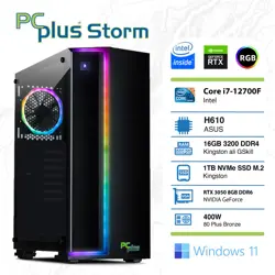 PCPLUS Storm i7-12700F 16GB 1TB NVMe SSD GeForce RTX 3050 8GB RGB Windows 11 Home RGB gaming namizni računalnik