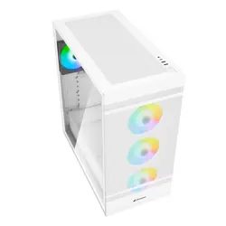 SHARKOON REBEL C50 RGB midiATX okno belo ohišje