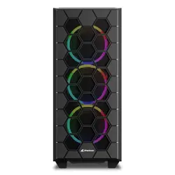 SHARKOON RGB Hex midiATX okno črno ohišje