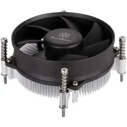 SilverStone CPU Cooler NT09-1700, Low-profile CPU heatsink for Intel LGA1700, Supports Intel LGA 1700 processors, low profile systems, 45mm height, Low noise quiet 92mm fan, Aluminium fins, Black